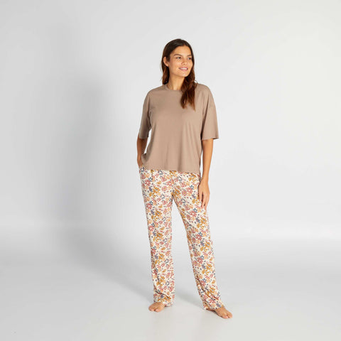 Pantalon de pyjama fluide imprimé