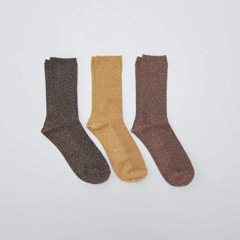 Lot de 3 paires de chaussettes pailletées