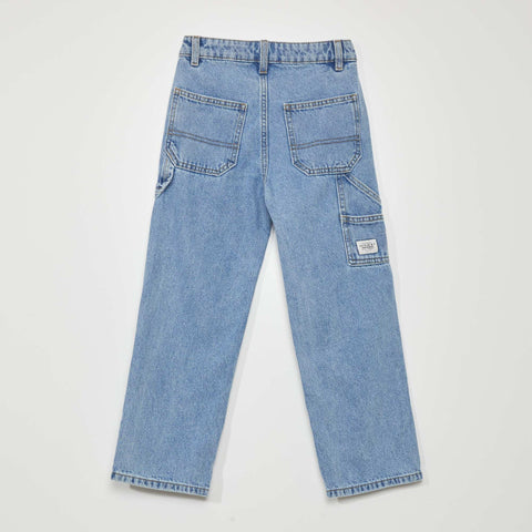 Pantalon denim découpes genoux