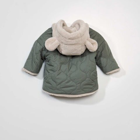 Manteau en quilting fourré déperlant