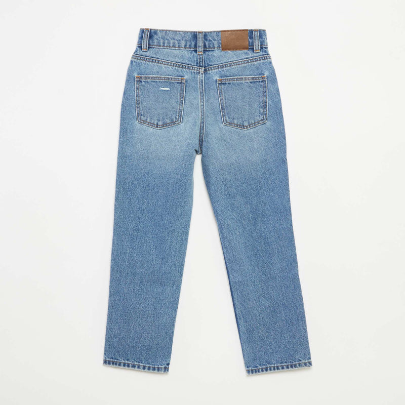 Jean droit à taille haute