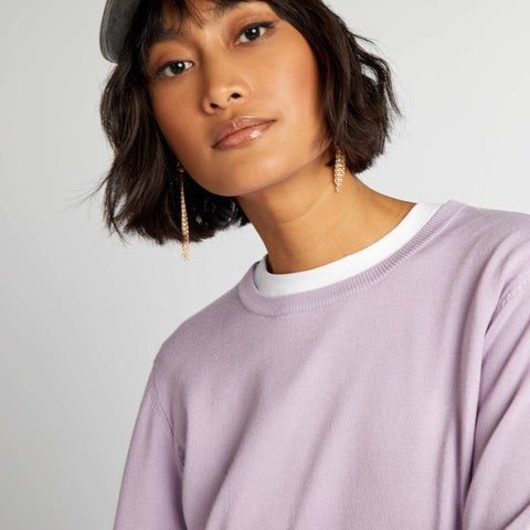 Pull fin coupe longue