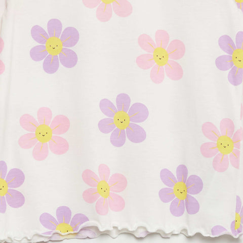 T-shirt en jersey 'fleurs'