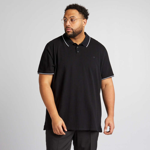 Polo en coton à contrastes
