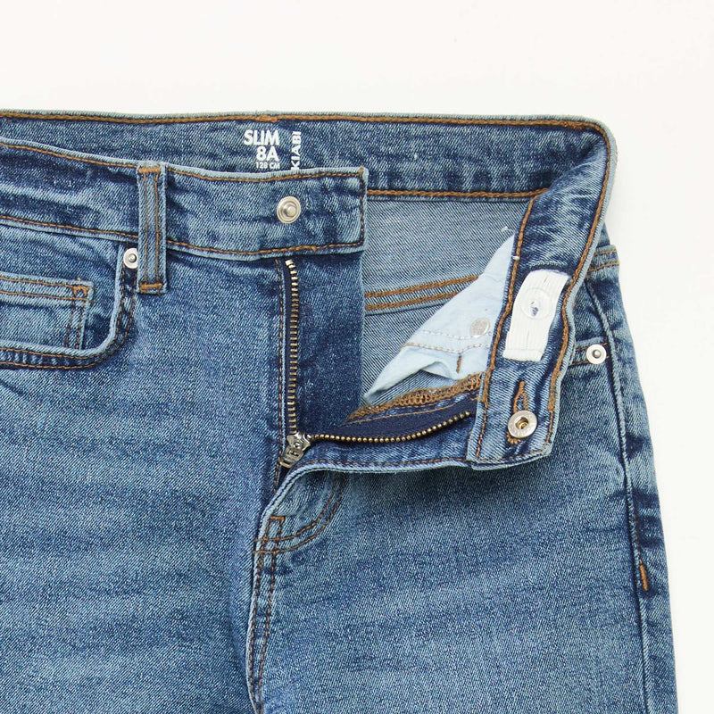 Jean slim taille ajustable