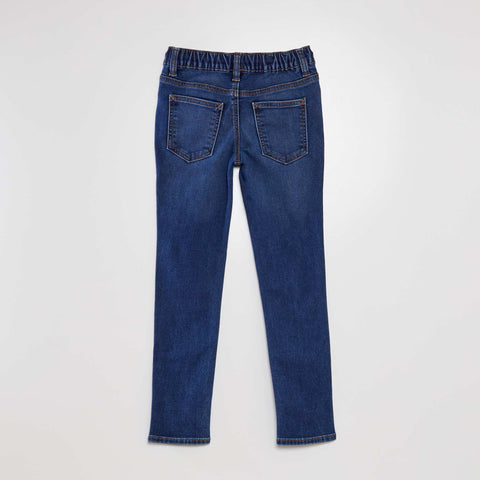 Jean à taille élastiquée avec cordons
