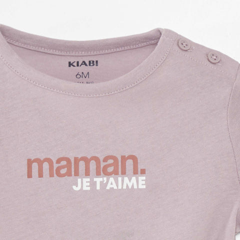 T-shirt manches courtes avec inscription