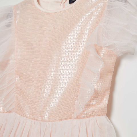 Robe de cérémonie mi-longue à sequins