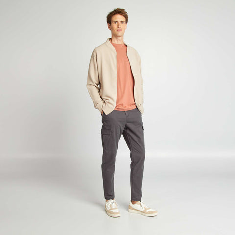 Sweat en maille avec ouverture zippée