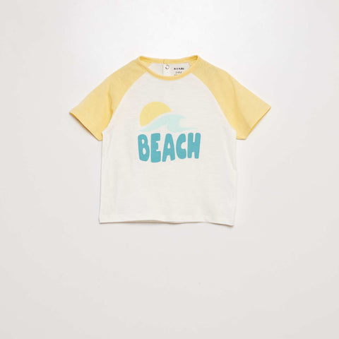Ensemble short + t-shirt 'beach' - 2 pièces