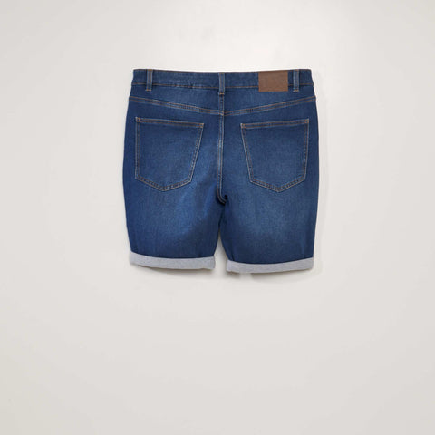 Bermuda slim en jean à 5 poches