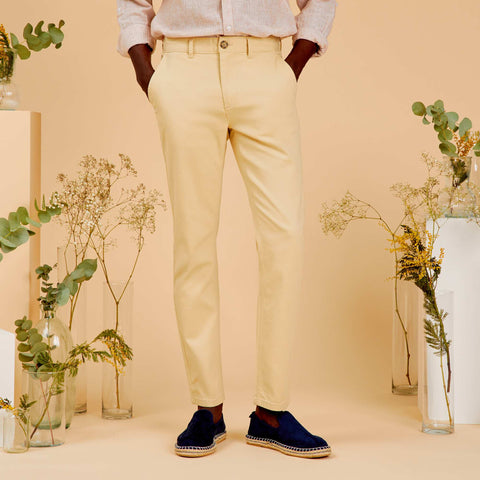 Pantalon chino slim avec chanvre