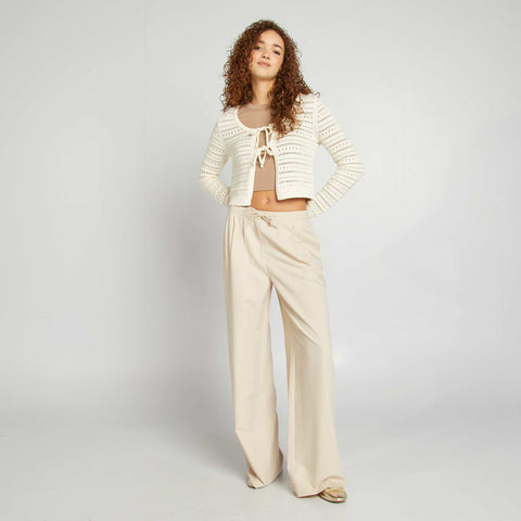 T-shirt cropped manches courtes