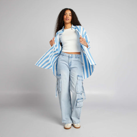 T-shirt cropped manches courtes