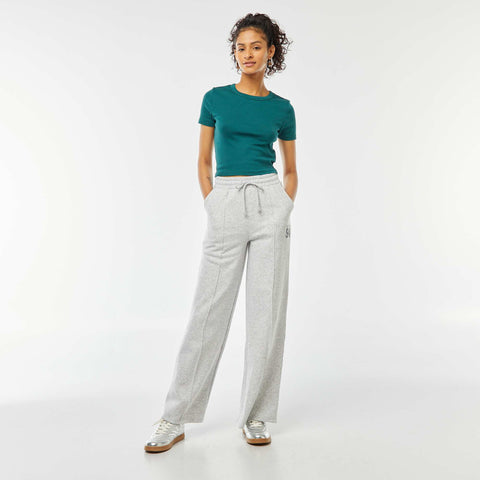 T-shirt cropped manches courtes
