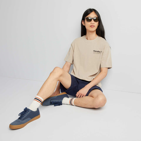 Short en molleton avec poches zippées
