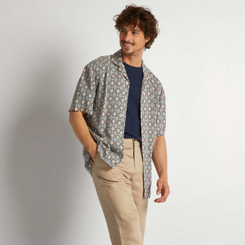 Chemise imprimée à manches courtes