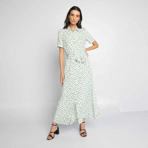 Robe chemise en popeline