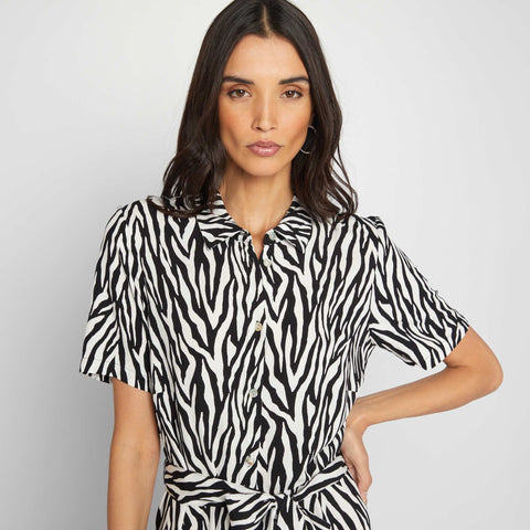 Robe chemise en popeline