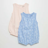 Bleu / rose pâle