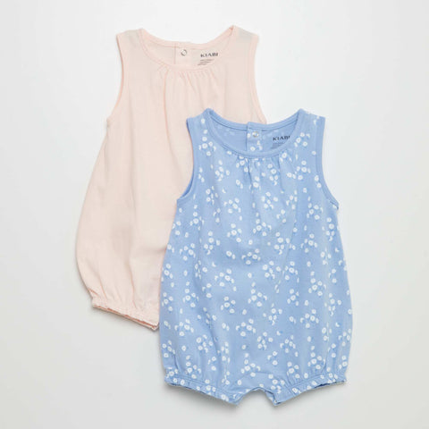 Bleu / rose pâle