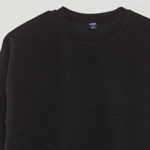 Sweat maille ottoman reliefée