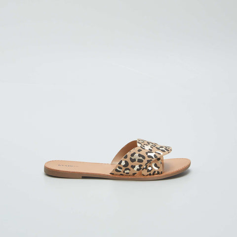 Mules à imprimé léopard