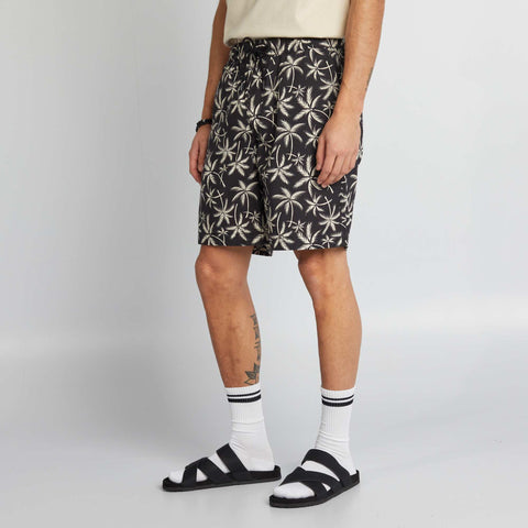 Short en coton imprimé