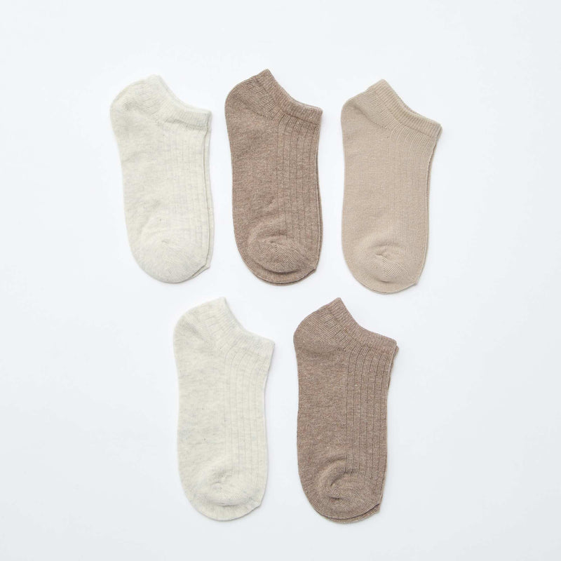 Lot de 5 chaussettes invisibles