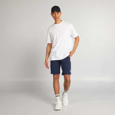 Short en molleton à taille élastiquée