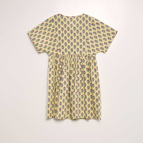 Robe imprimée en coton et lin