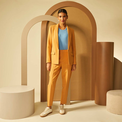 Veste blazer mi-longue