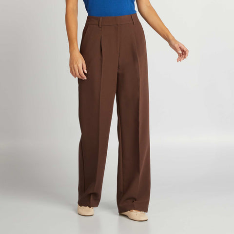 Pantalon large uni