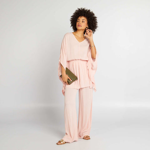 Blouse avec manches papillon