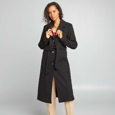 Manteau long en lainage