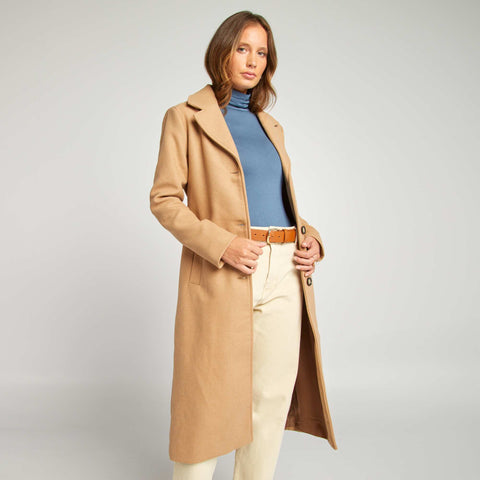 Manteau long en lainage