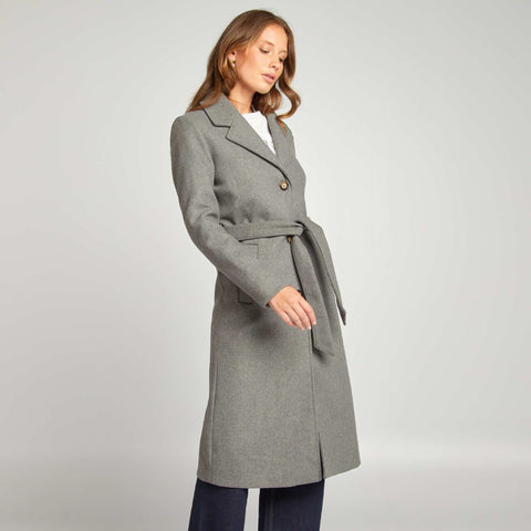 Manteau long en lainage