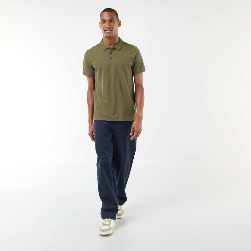 Polo homme en piqué de coton biologique