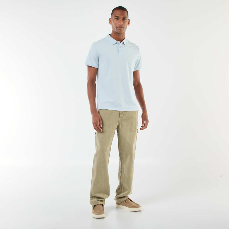 Polo homme en piqué de coton biologique