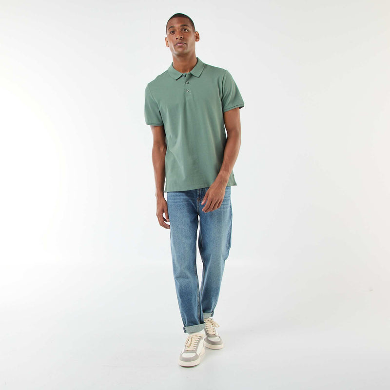Polo homme en piqué de coton biologique