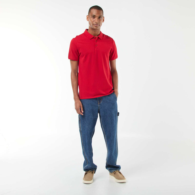 Polo homme en piqué de coton biologique