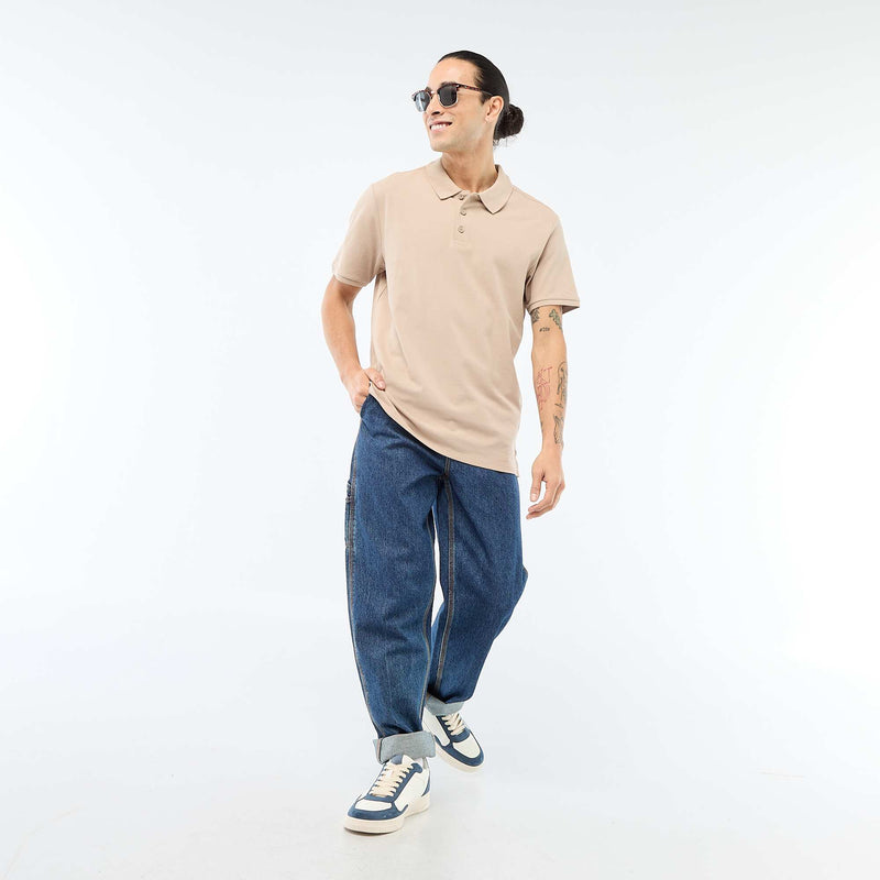 Polo homme en piqué de coton biologique