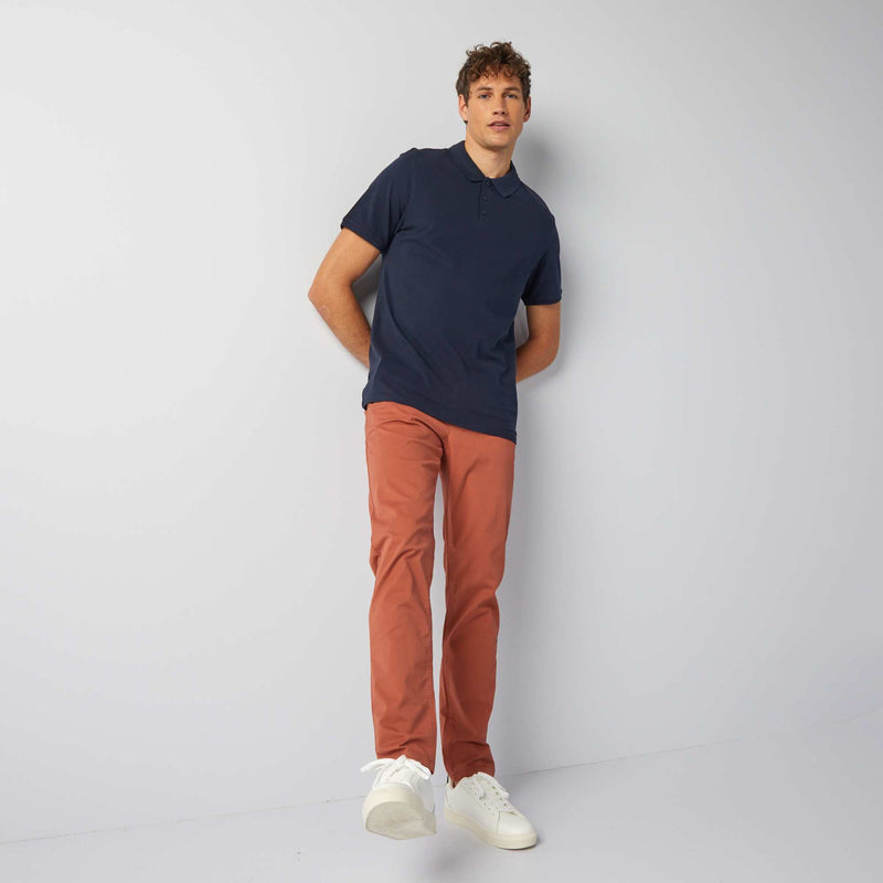 Polo homme en piqué de coton biologique