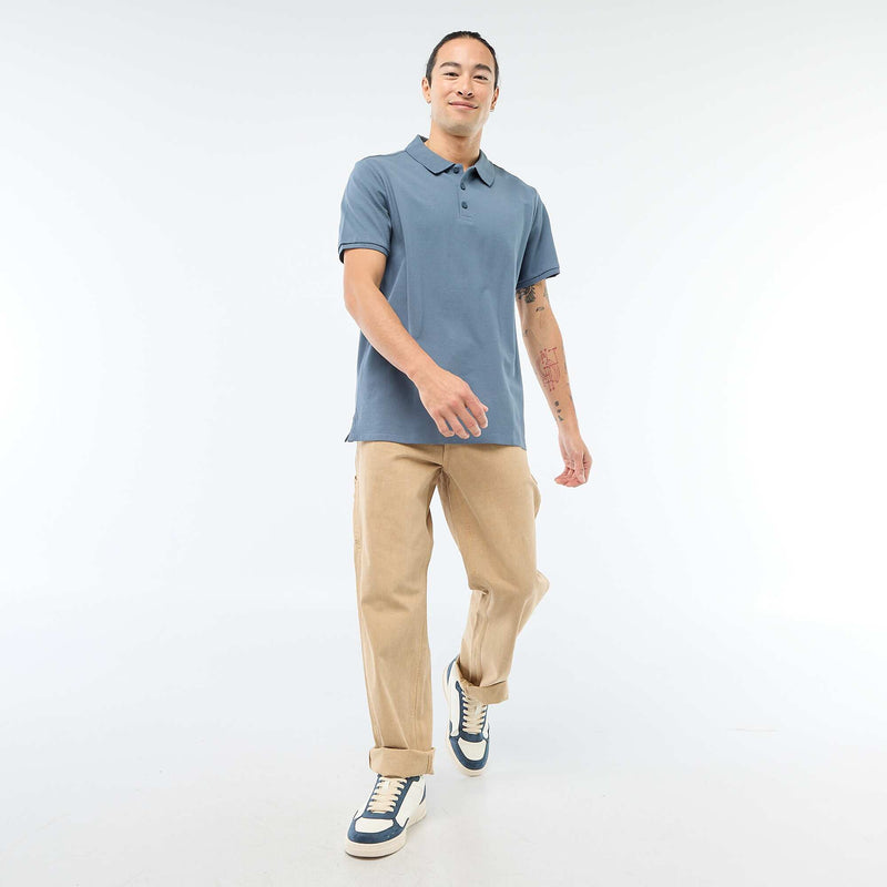 Polo homme en piqué de coton biologique