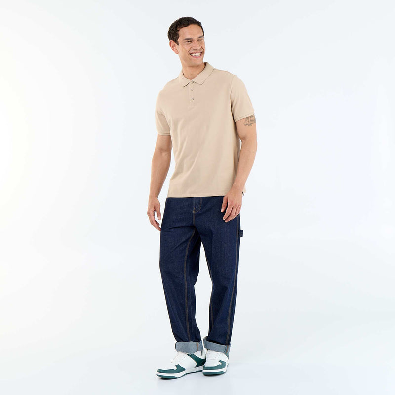 Polo homme en piqué de coton biologique