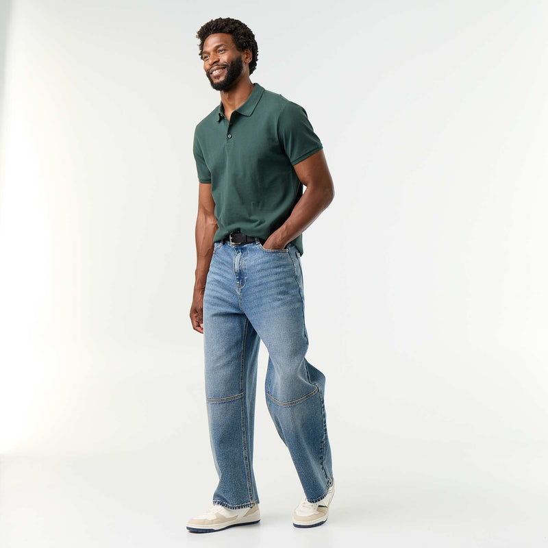 Polo homme en piqué de coton biologique