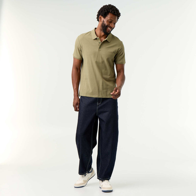 Polo homme en piqué de coton biologique