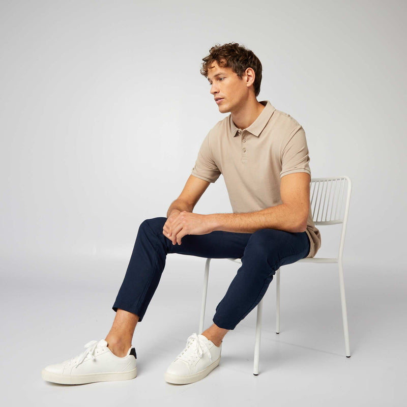 Polo homme en piqué de coton biologique