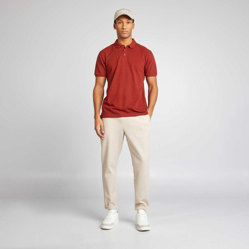 Polo homme en piqué de coton biologique