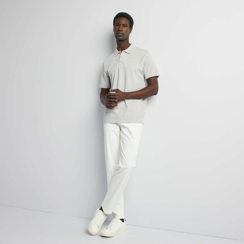 Polo homme en piqué de coton biologique